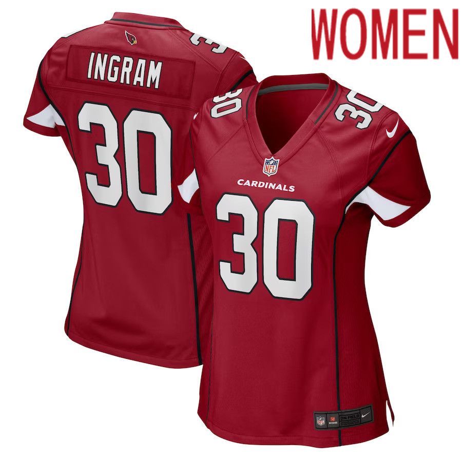 Women Arizona Cardinals 30 Keaontay Ingram Nike Cardinal Game Player NFL Jersey